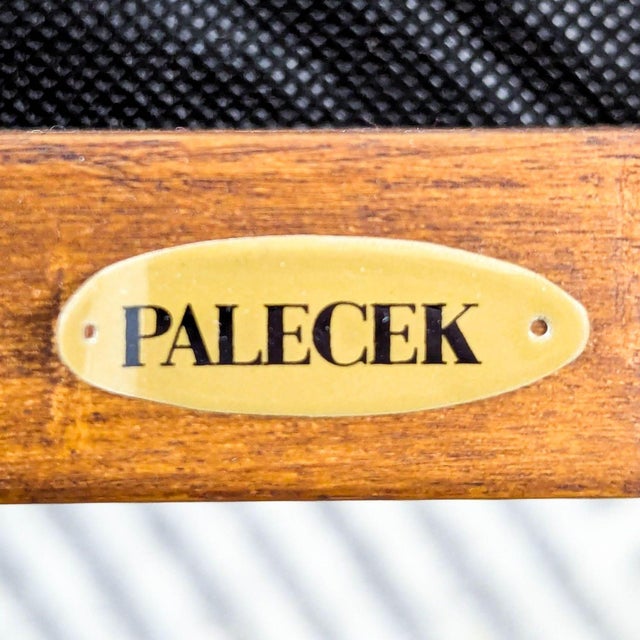 Wood Palecek Leather Bar Stool For Sale - Image 7 of 7