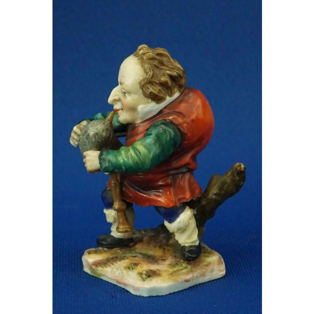 Ceramic 19th Century Porcelain Figurine of Caramogi from Ginori Doccia, Italy For Sale - Image 7 of 18