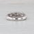 Metal 0.25ctw Diamond Wedding Ring 14k White Gold Floral Stackable Anniversary Band, Size 6.5 For Sale - Image 7 of 8