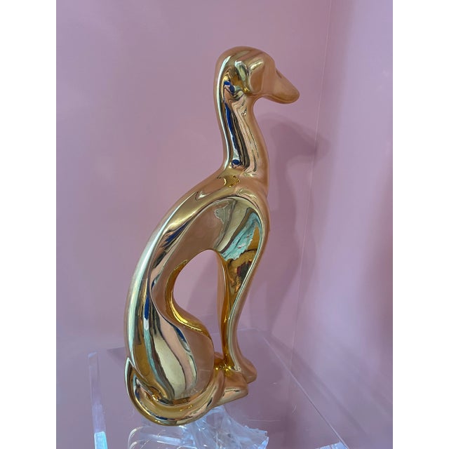 Sitting Greyhound Dog Sculpture by Jaru 1986 For Sale - Image 10 of 10
