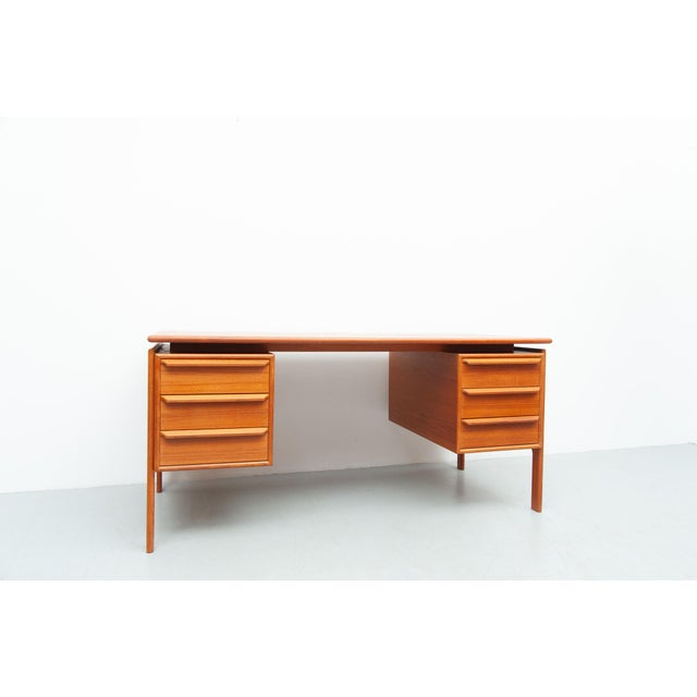 Wood Teak Desk by GV Gasvig for GV Møbler, 1960s For Sale - Image 7 of 11