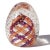 Beautiful and colorful vintage Murano hand blown blue, orange, white and bubbles Italian art glass egg shaped paperweight....