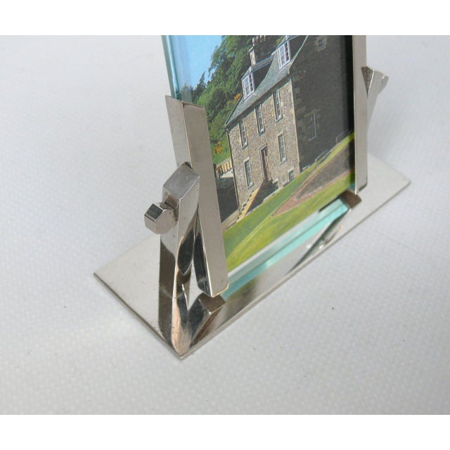 Metal Art Deco Chrome-Plated Picture Frame, France, 1920s For Sale - Image 7 of 15