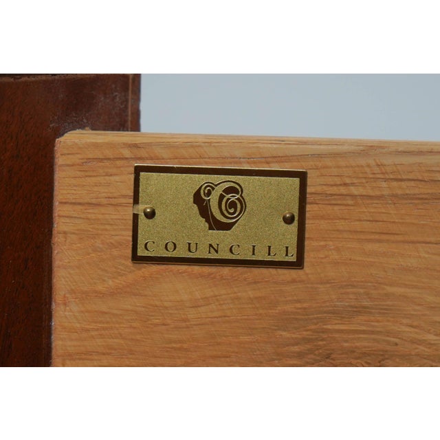 Councill Craftsmen Mahogany Banded Server Demilune Chest For Sale - Image 17 of 17