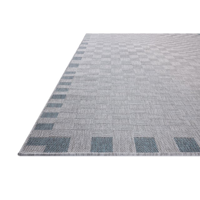 Transitional Amber Lewis x Loloi Topanga Silver / Blue 5'-3" x 7'-6" Area Rug For Sale - Image 3 of 6