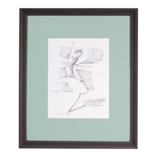 2012 Signed Abstract Graphite Drawing by James L. Bruch For Sale