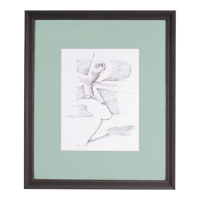 2012 Signed Abstract Graphite Drawing by James L. Bruch For Sale