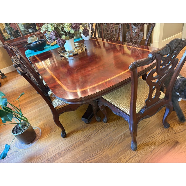 Henredon Set of 8 Henredon Natchez Collection Mahogany Side Chairs For Sale - Image 4 of 9