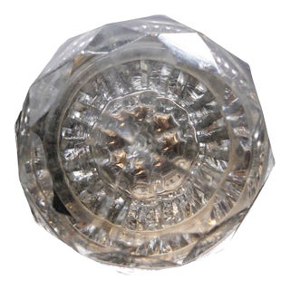 Vintage Cut Crystal Glass 3 In. Door Knob For Sale