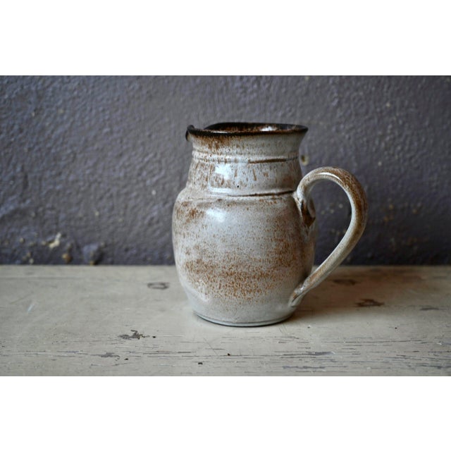 Sandstone Ceramic Pitcher by Serafino Ferraro for Vallauris, 1970s For Sale - Image 10 of 10
