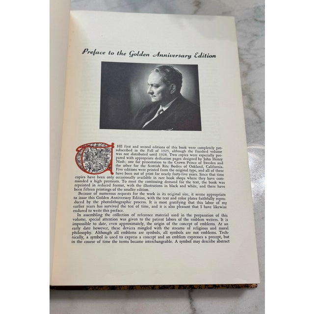 Mid-Century Modern Vintage 1977 Manly P. Hall "The Secret Teachings of All Ages" Golden Anniversary Folio Edition For Sale - Image 3 of 12