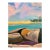 "La Dolce Vita" by Javiera Da Fonseca Ilić, California Tropical Beach Scene, Dreamy Figurative Coastal Painting, Original Oil Painting For Sale