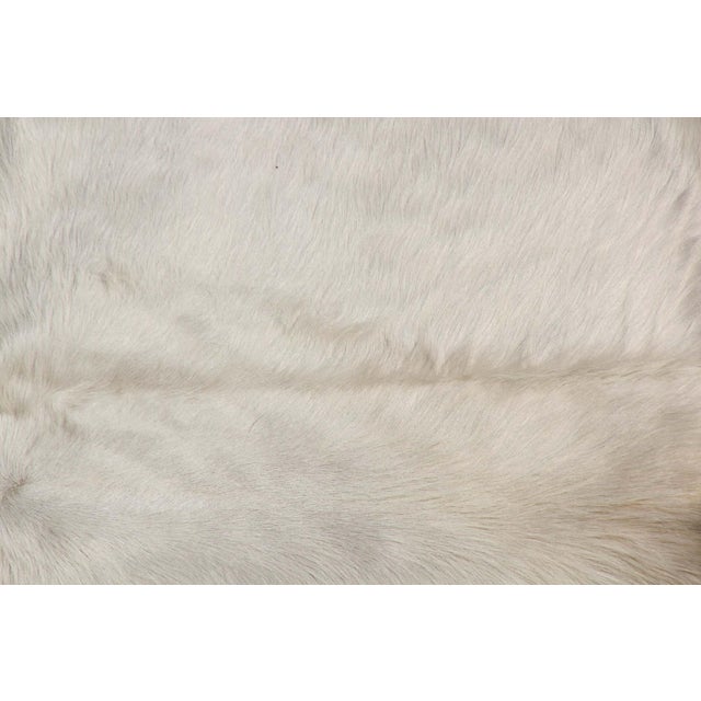 Modern Hand-Crafted White Cowhide Rug from Argentina, Folk Art Style, 1980 For Sale - Image 3 of 18