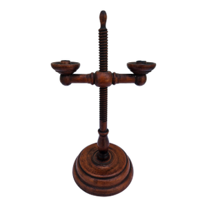 Antique Colonial Style Adjustable Double Candle Holder