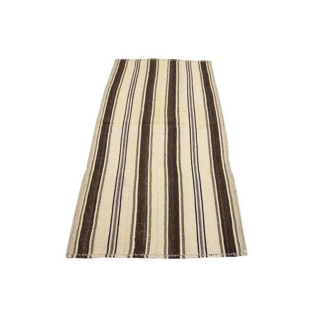 Vintage handwoven decorative kilim rug from Afyon region of Turkey. Approximately 50-60 years old. In very good condition.