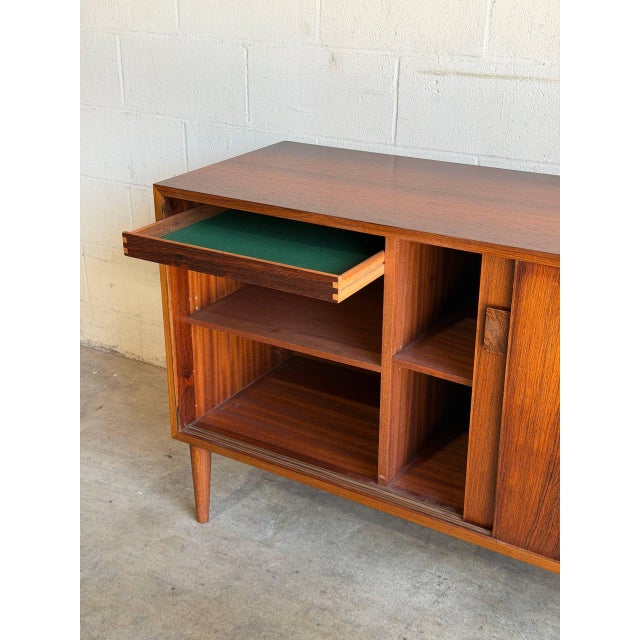 Mid-Century Modern Dr Viby J Rosewood Sideboard Credenza With Dual Sliding Doors Danish Mid-Century Modern 1960s For Sale - Image 3 of 13