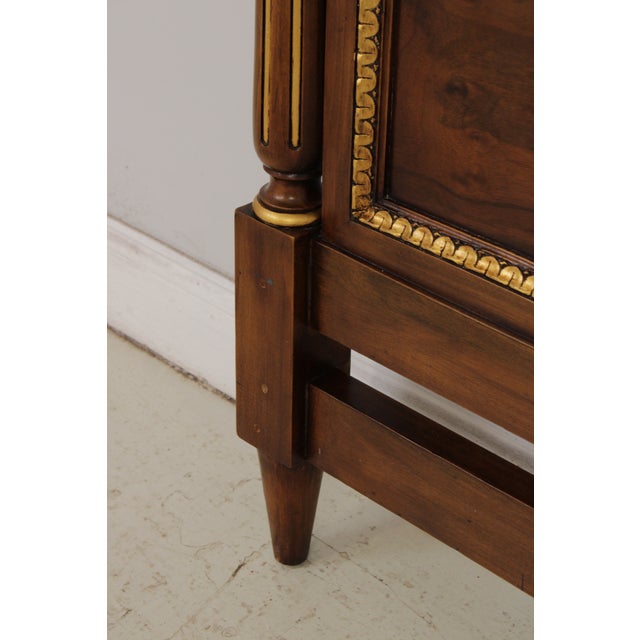 Karges King Size Walnut Gold Gilt Bed Headboard For Sale - Image 13 of 16