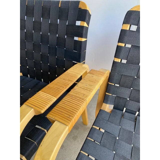 Alvar Aalto Armchairs With Black Straps, Finland, 1960's For Sale - Image 10 of 11