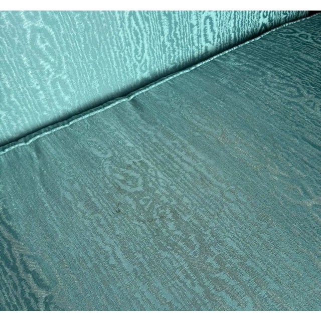 Green Postmod Parsons Moire Print Sofa For Sale - Image 8 of 9