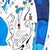 La Mano - Abstract Figurative Composition With Central Blue Curved Form – Oil Markers on Unstretched Canvas (50 X 34 In) For Sale - Image 4 of 7