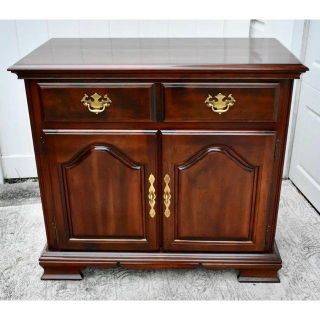 Vintage Kincaid Solid Cherry Traditional Style Two Door Server Cabinet For Sale - Image 12 of 13