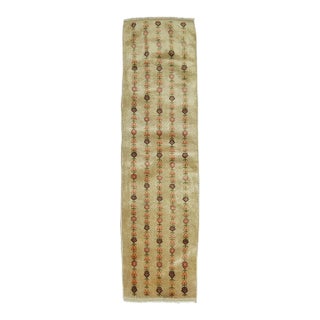 Vintage Turkish Konya Runner - 1'4" x 4'6" For Sale