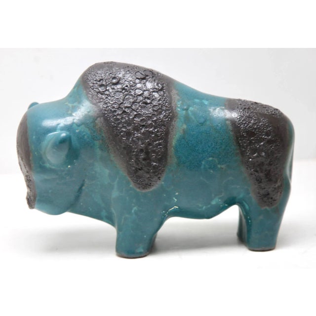 Buffalo Figurine by Otto Gerharz for Otto Keramiek For Sale - Image 3 of 10