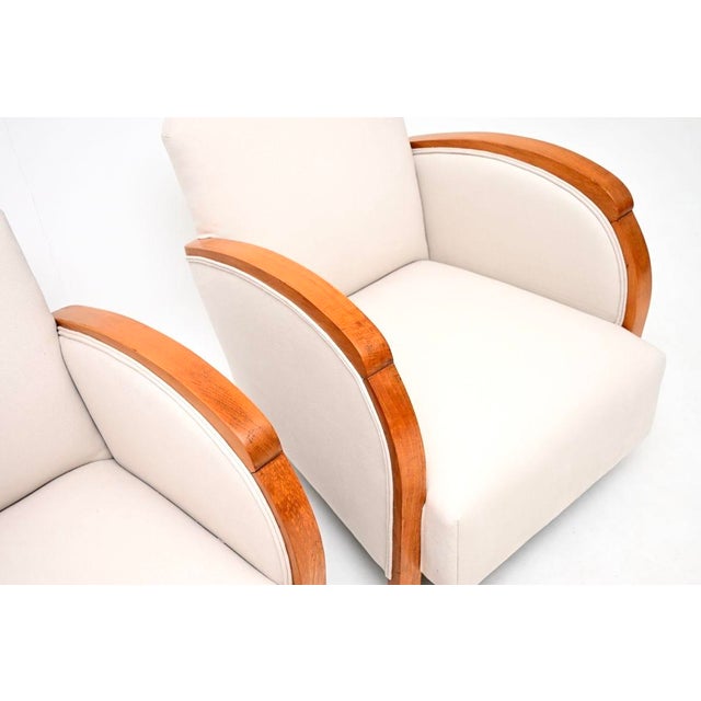 Swedish Art Deco Lounge Chairs in Walnut, 1930, Set of 2 For Sale - Image 6 of 9