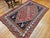 Red Vintage Persian Qashqai Tribal Area Rug, Hand-Knotted Wool, Geometric Pattern, 5x7, Rust & Navy For Sale - Image 8 of 16