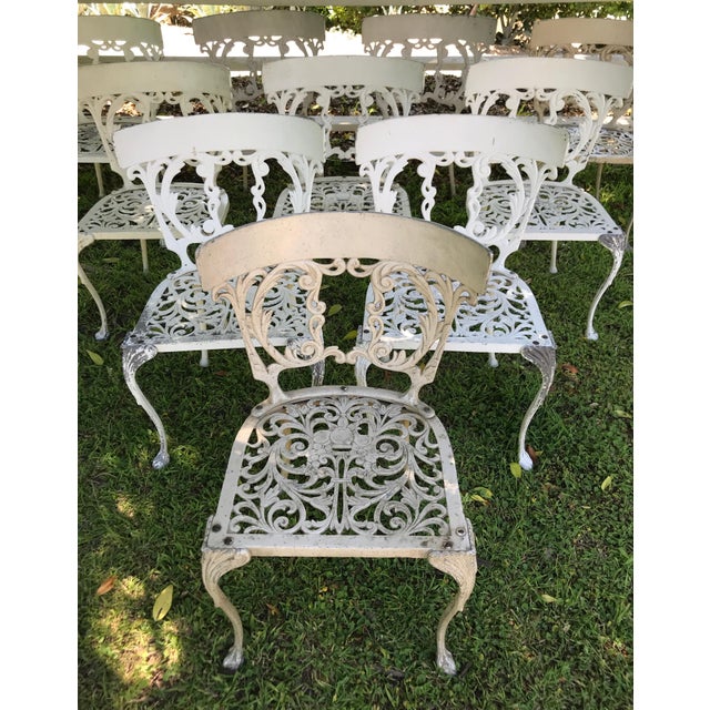 Antique White 1950s Vintage Custom Made Molla Chairs- Set of 10 For Sale - Image 8 of 10