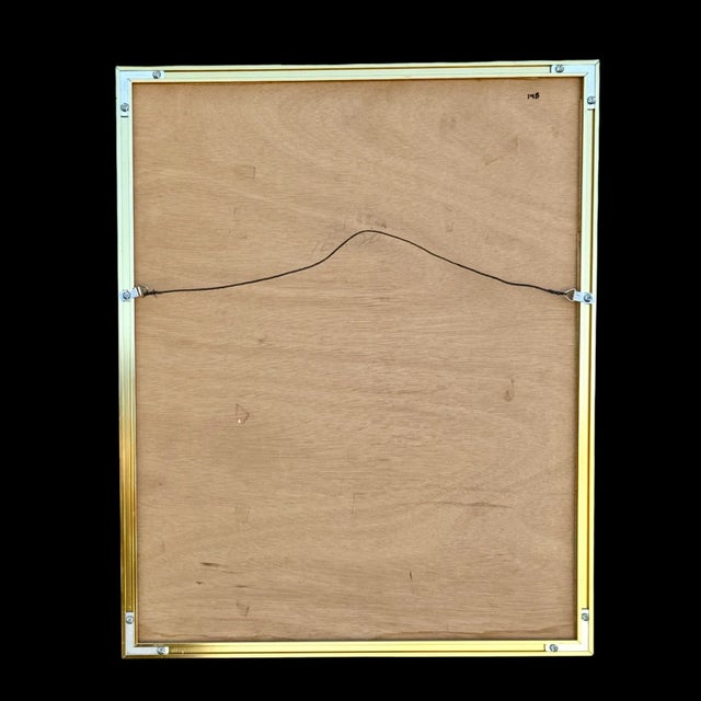 Vintage 1985 Watercolor of Hawk – Signed Bird Painting in Gold Frame For Sale In San Diego - Image 6 of 6