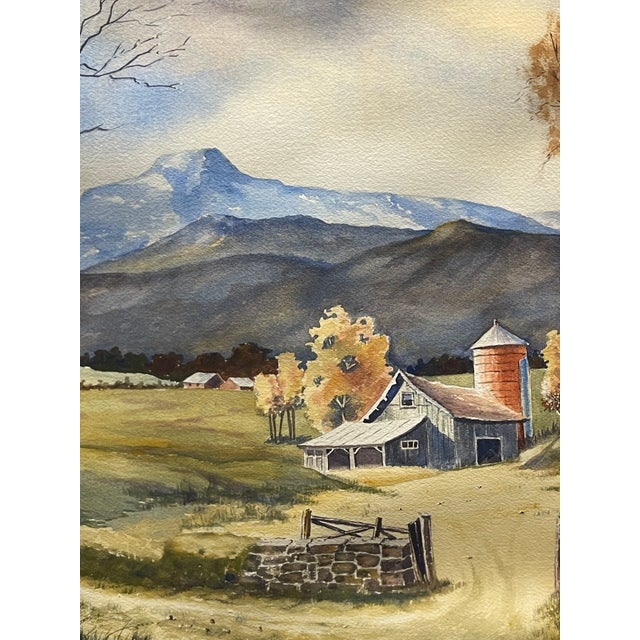 A Watercolor on Paper Painting by Henry Young (American, 20th Century) For Sale - Image 4 of 6