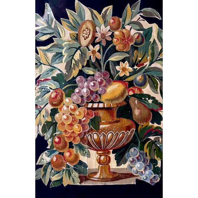 Painting Cutout Oil on Canvas Framed With Faux-Bamboo Wood -03 For Sale - Image 10 of 12