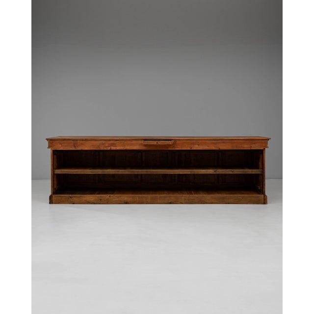1900s French Provincial Carved Wooden Shop Counter For Sale - Image 10 of 18