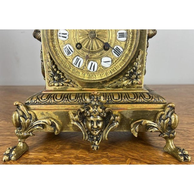 Vintage French Clock Garniture with Candelabras, Set of 3 For Sale - Image 6 of 18