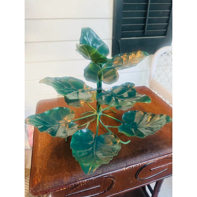 Vintage Tole Leaf Stand For Sale In Charleston - Image 6 of 9
