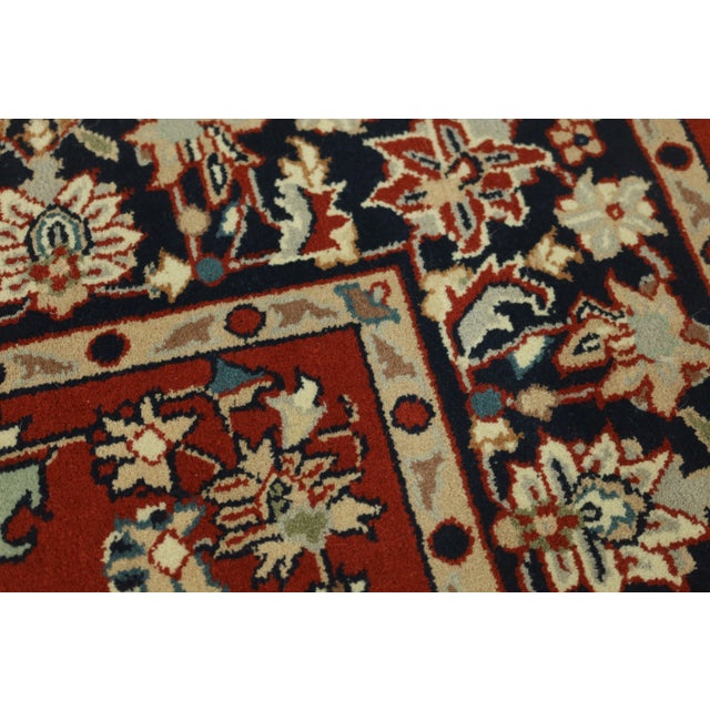 Sarouk Pattern Approx. 4 X 6 Wool Area Rug For Sale - Image 4 of 9
