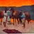 Tangerine The Shadows at the Water Hole From the Painting by Frederic Remington 1908 Chromolithograph For Sale - Image 8 of 12