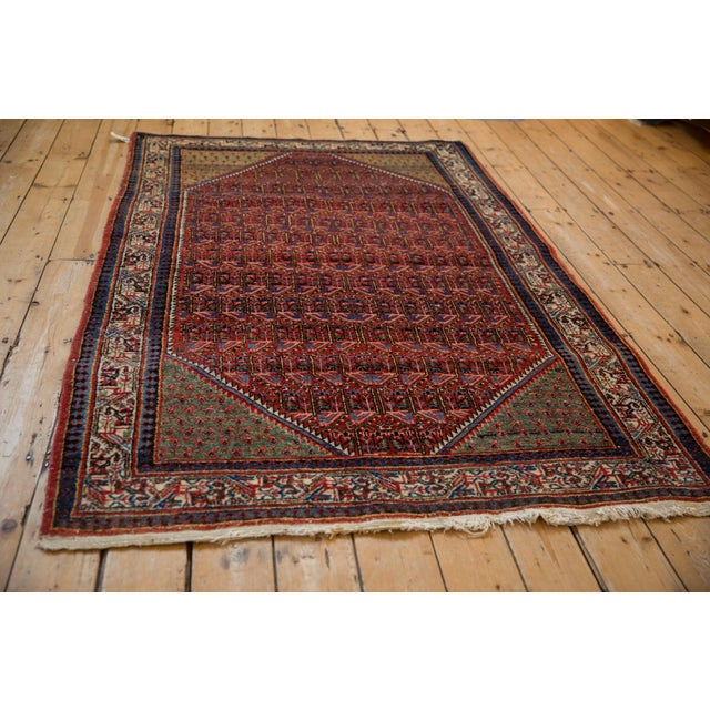 Boho Chic Vintage Arak Sarouk Rug - 4'5" X 7'1" For Sale - Image 3 of 11