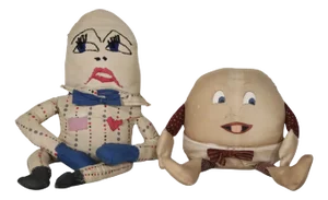 2 Vintage Cloth Humpdy Dumpty Dolls
