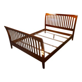 1990s Ethan Allen American Impressions Queen Sleigh Bedframe For Sale