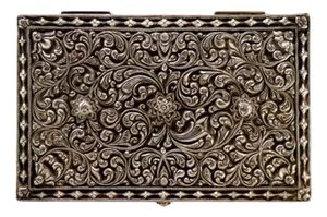 Silver Box with Revealed Floral Motifs