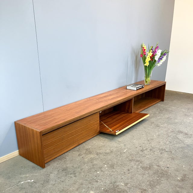 Vintage Lowboard in Walnut and Zebrano, 1960s For Sale - Image 10 of 14