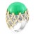 Gia Certified 40ct Jadeite Jade & 4ct Diamond Cocktail Ring 18ky Gold No Treat For Sale