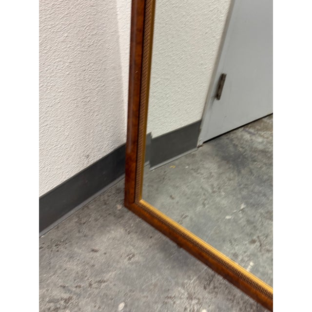 Early 21st Century Bespoke Burl Walnut Wall Mirror For Sale - Image 5 of 12