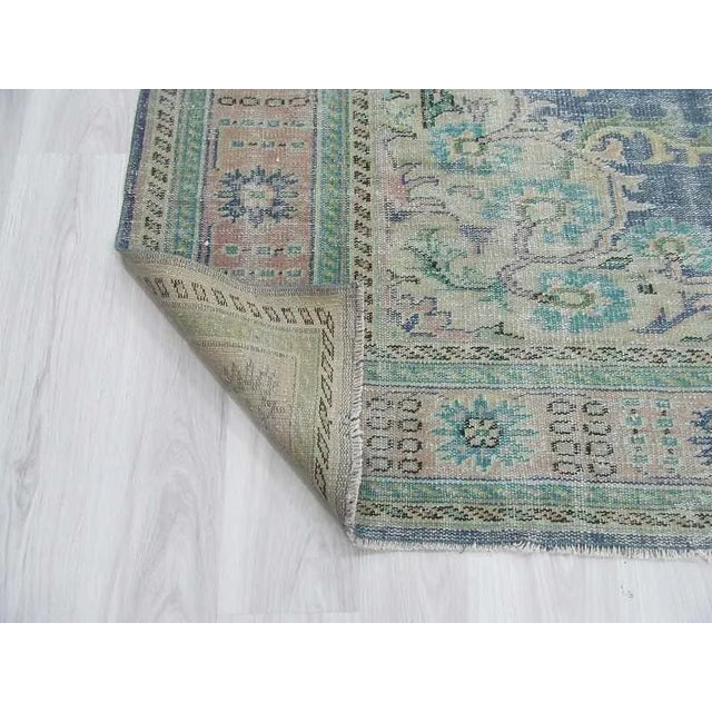 Vintage Large Turkish Oushak Rug - 95" x 133" For Sale In Los Angeles - Image 6 of 6