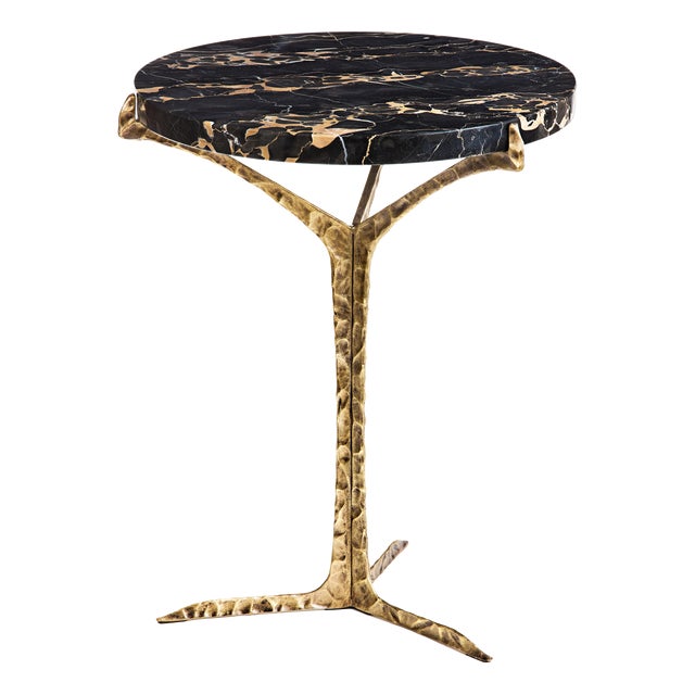Alentejo Side Table in Porto Namibia Marble from Insidherland For Sale