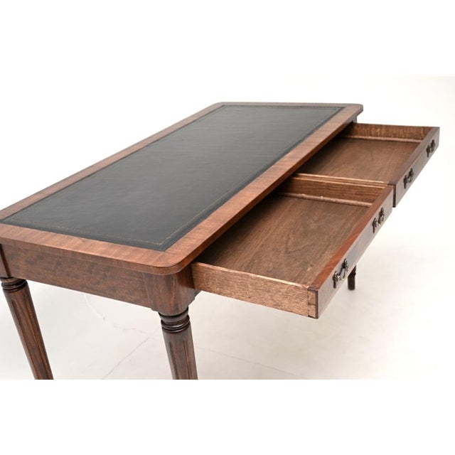 Antique Georgian Leather Top Writing Table For Sale - Image 10 of 11