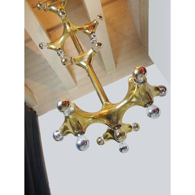 1970s Golden Space Age Foyer Lighting Object from Cosack, 1970s, Germany For Sale - Image 5 of 12