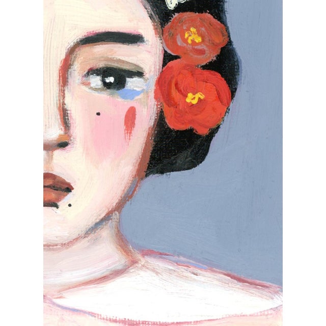 Paloma, Beekeeper Modern Oil Portrait Painting by Alexandra Swistak For Sale - Image 6 of 7